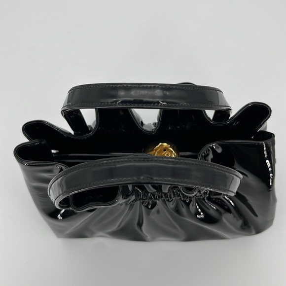 RARE!!! Vintage Koret Satchel w/ stunning gold clasp and real patent leather - Picture 9 of 11